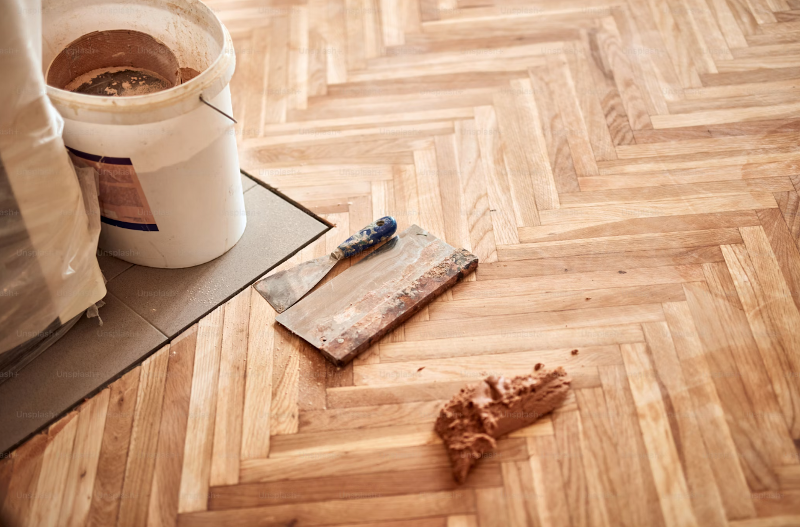 Sanding and Staining Parquet Floor